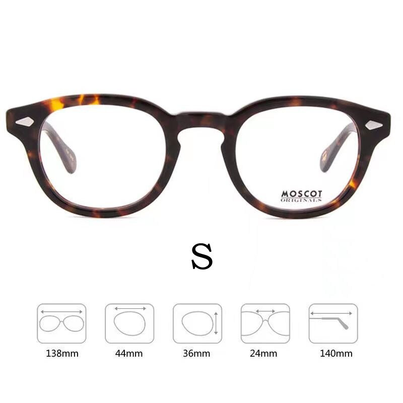 Yimaruili Unisex Full Rim Round Acetate Eyeglasses Three Sizes Y1915 Full Rim Yimaruili Eyeglasses