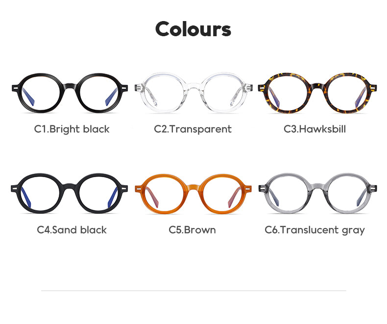 Reven Jate Unisex Full Rim Oval Tr 90 Eyeglasses 2092 Full Rim Reven Jate