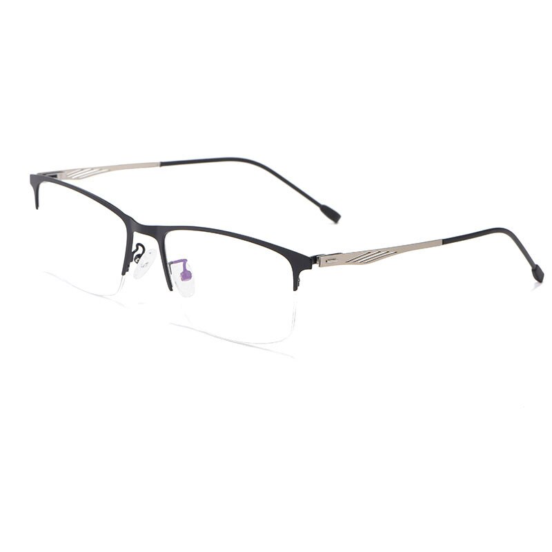 Reven Jate Unisex Semi Rim Square Alloy Eyeglasses P8836 Semi Rim Reven Jate