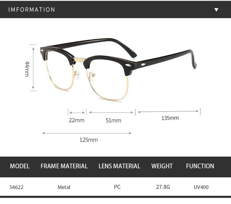 CCspace Unisex Full Rim Square Tr 90 Eyeglasses 54622 Full Rim CCspace