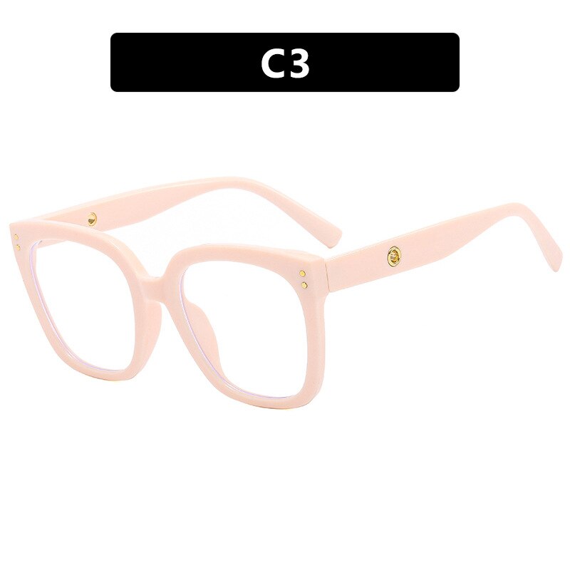 CCspace Unisex Full Rim Square Cat Eye Acetate Eyeglasses 55503 Full Rim CCspace China YellowWhite
