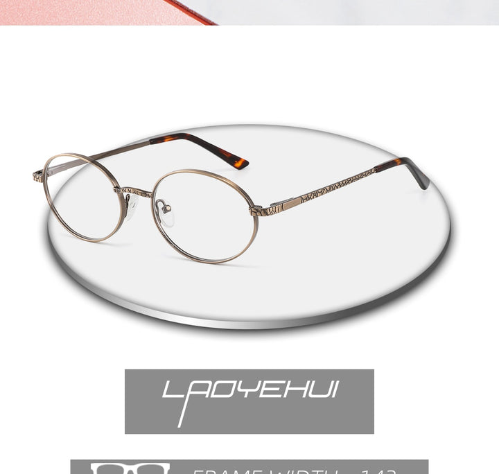 Laoyehui Unisex Full Rim Oval Alloy Reading Glasses Anti-Blue Light Glg9197 Reading Glasses Laoyehui   