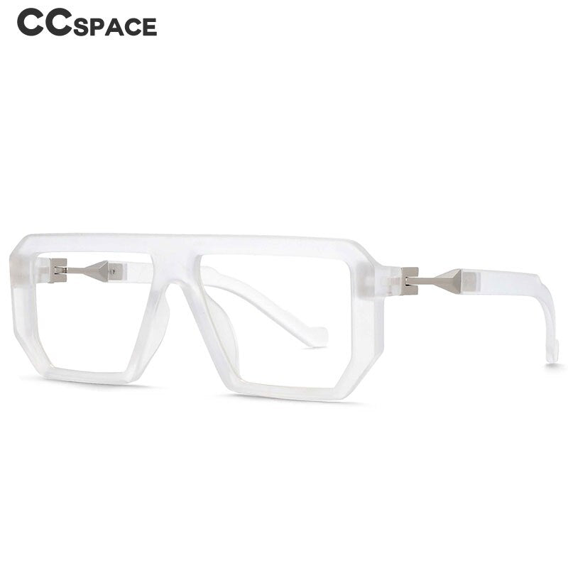 CCspace Unisex Full Rim Irregular Rectangle Tr 90 Eyeglasses 54630 Full Rim CCspace