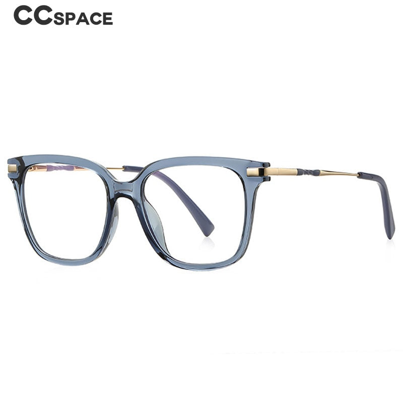 CCspace Unisex Full Rim Square Tr 90 Titanium Eyeglasses 55709 Full Rim CCspace