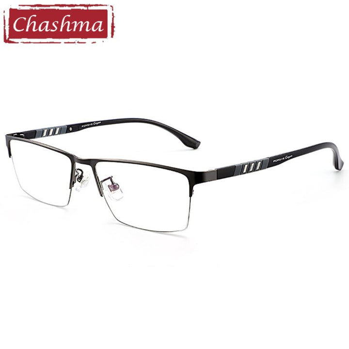 Chashma Unisex Semi Rim Stainless Steel Frame Eyeglasses Semi Rim Chashma
