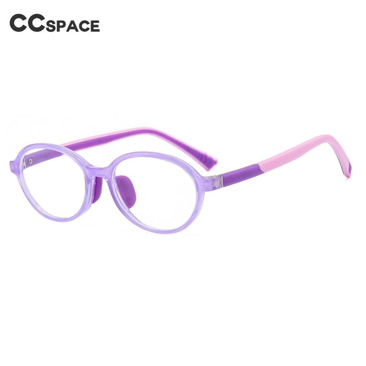CCspace Unisex Youth Full Rim Round Silicone Eyeglasses 54674 Full Rim CCspace