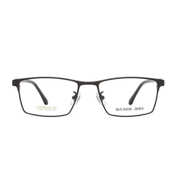 Reven Jate Unisex Full Rim Square Titanium Frame Eyeglasses 71091 Full Rim Reven Jate