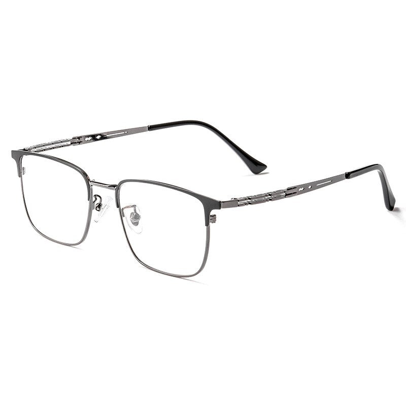 Handoer Men's Full Rim Square Titanium Alloy Eyeglasses 3827j Full Rim Handoer C3  