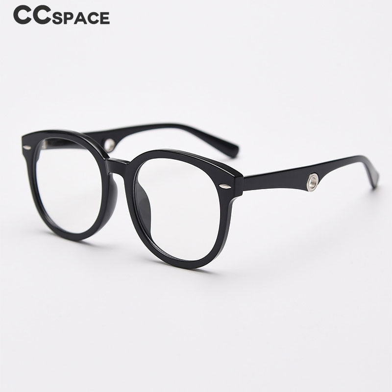 CCspace Unisex Full Rim Big Round Square Tr 90 Titanium Eyeglasses 55685 Full Rim CCspace