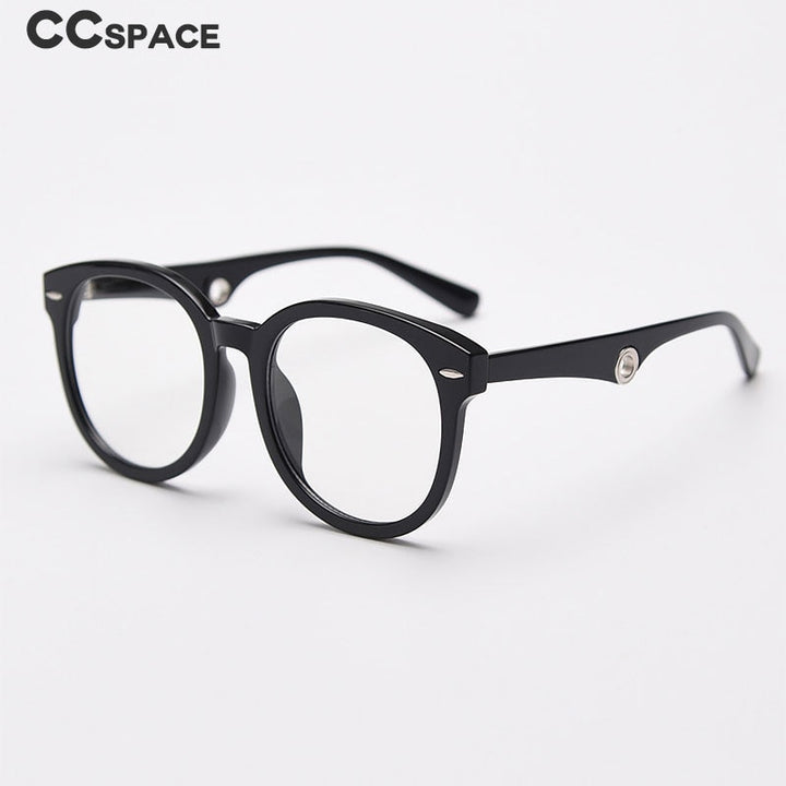 CCspace Unisex Full Rim Big Round Square Tr 90 Titanium Eyeglasses 55685 Full Rim CCspace