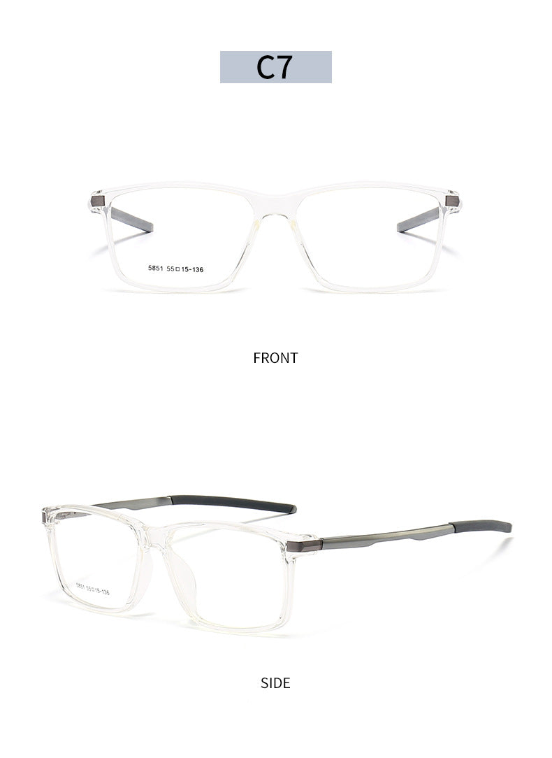 Gmei Men's TR 90 Square Aluminum Magnesium Sport Frame Eyeglasses 5851 Full Rim Gmei Optical