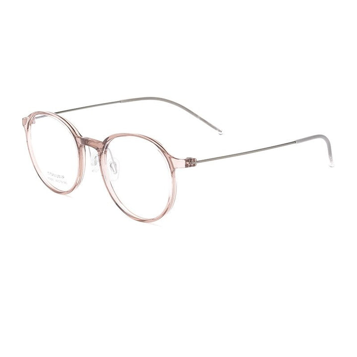 Yimaruili Unisex Full Rim Round Tr 90 Titanium Eyeglasses 5825M Full Rim Yimaruili Eyeglasses
