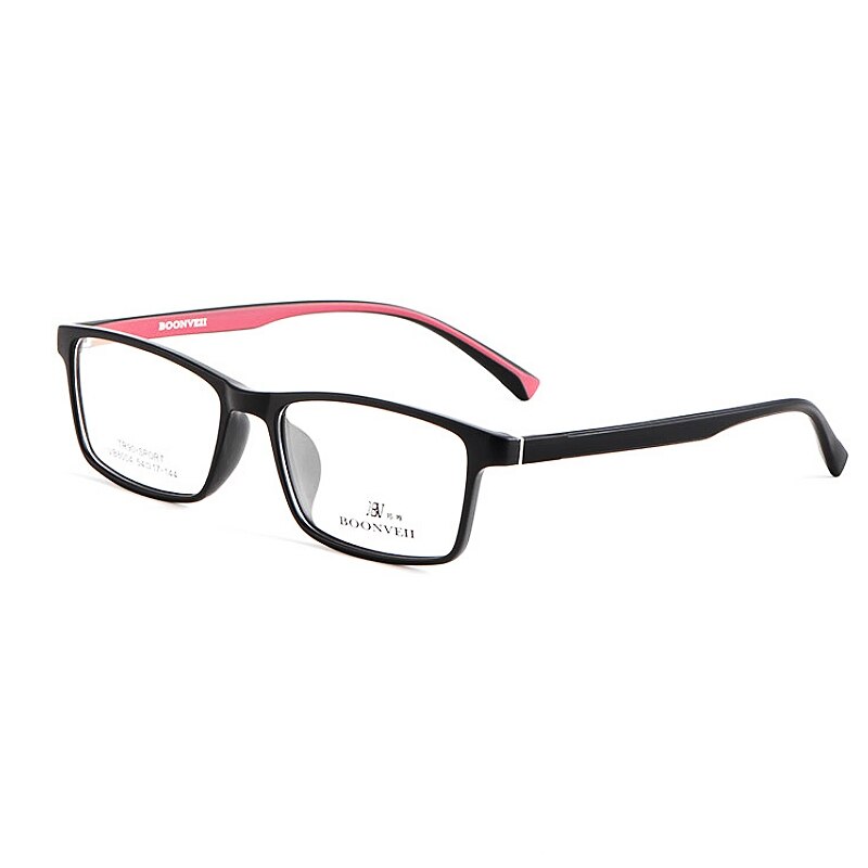 Yimaruili Unisex Full Rim Square Tr 90 Sport Eyeglasses Vb8004 Full Rim Yimaruili Eyeglasses Black Red