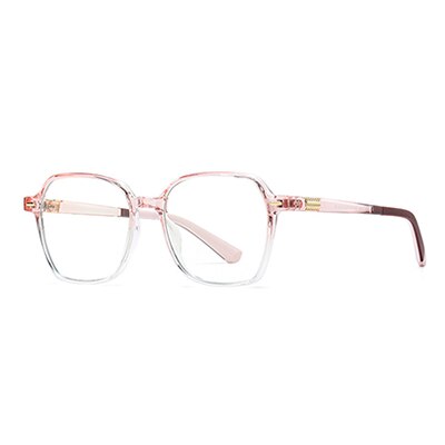Ralferty Women's Full Rim Irregular Square Tr 90 Acetate Eyeglasses D862 Full Rim Ralferty China C341 Pink Gradient 