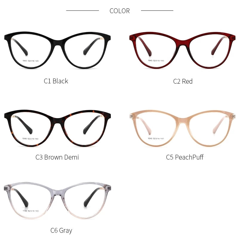 Kansept Women's Full Rim Cat Eye Tr 90 Titanium Eyeglasses 1040 Full Rim Kansept   