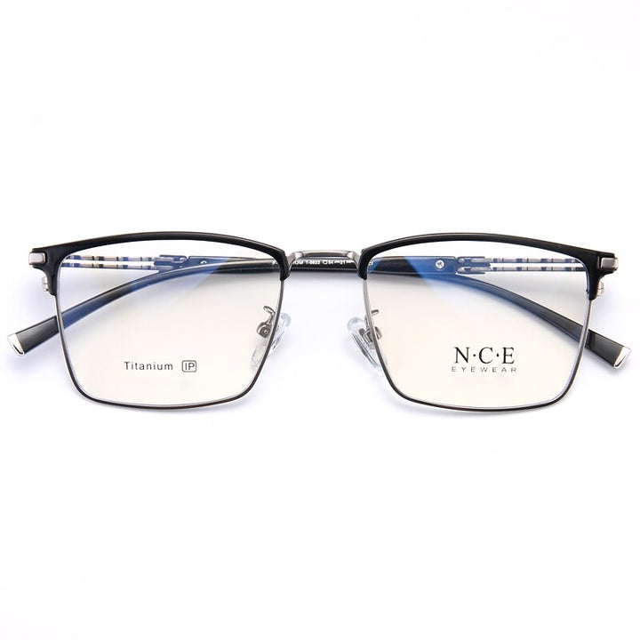 Bclear Men's Full Rim Square Titanium Frame Eyeglasses My8622 Full Rim Bclear   