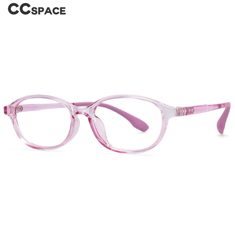 CCspace Unisex Youth Size Full Rim Oval Tr 90 Titanium Frame Eyeglasses 54466 Full Rim CCspace