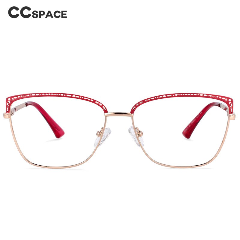 CCspace Women's Full Rim Square Tr 90 Titanium Frame Eyeglasses 54196 Full Rim CCspace