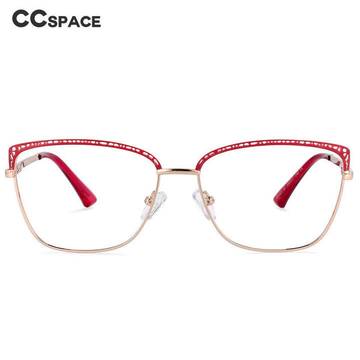 CCspace Women's Full Rim Square Tr 90 Titanium Frame Eyeglasses 54196 Full Rim CCspace