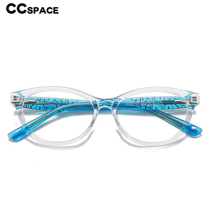 CCspace Children's Unisex Full Rim Tr 90 Cat Eye Frame Eyeglasses 54573 Full Rim CCspace