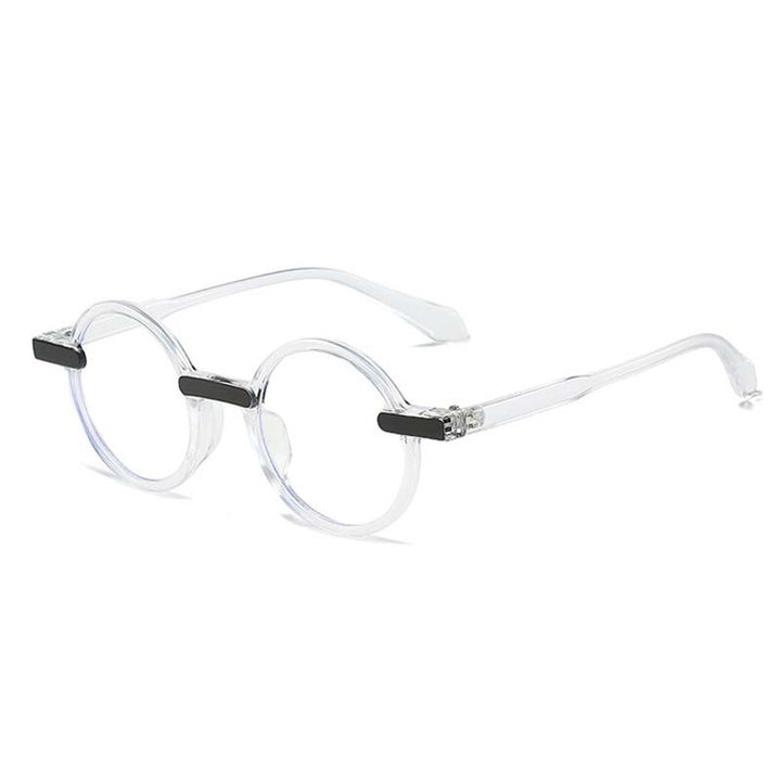 CCspace Unisex Full Rim Round Acetate Eyeglasses 55081 Full Rim CCspace