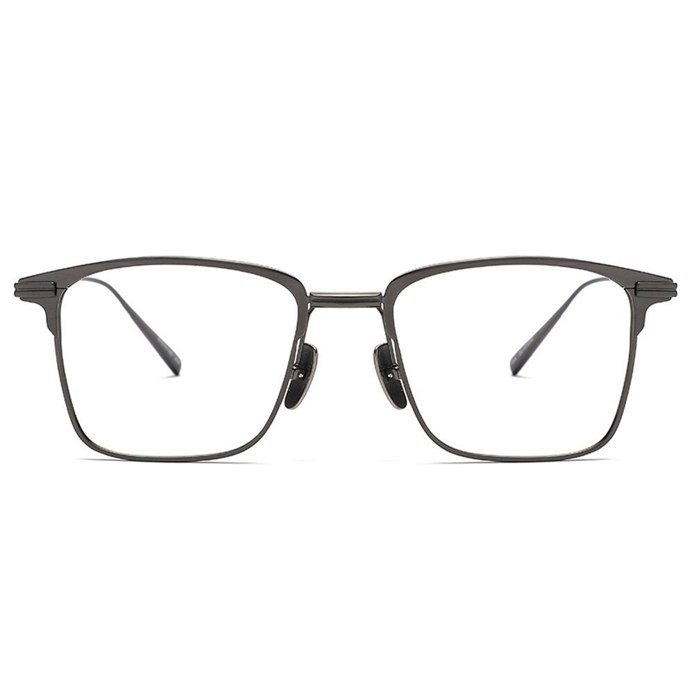 Oveliness Men's Full Rim Square Titanium Eyeglasses Flatiron25 Full Rim Oveliness