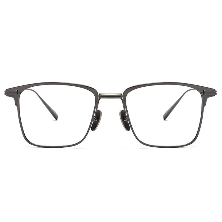 Oveliness Men's Full Rim Square Titanium Eyeglasses Flatiron25 Full Rim Oveliness