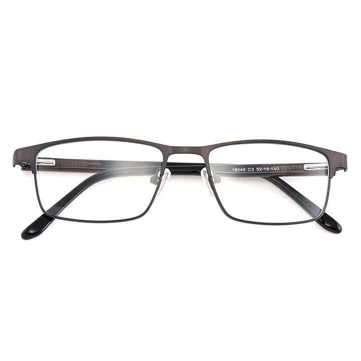 Laoyehui Unisex Full Rim Square Alloy Reading Glasses Anti Blue Light 18049 Reading Glasses Laoyehui 0 Grey