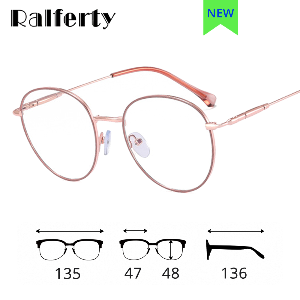 Ralferty Women's Full Rim Round Square Alloy Eyeglasses F95950 Full Rim Ralferty   
