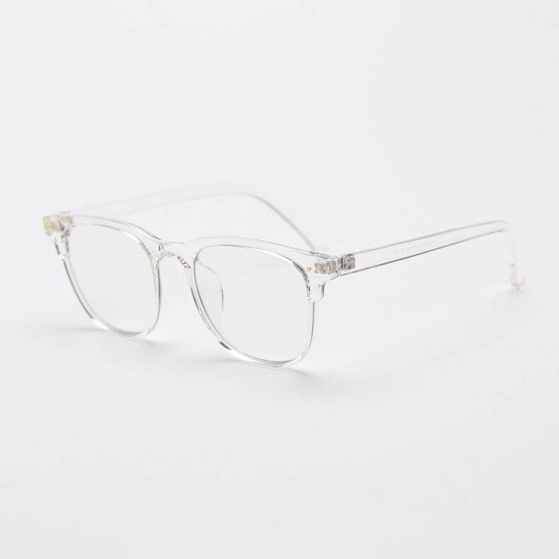 CCspace Unisex Full Rim Big Square Tr 90 Titanium Eyeglasses 55804 Full Rim CCspace Clear China