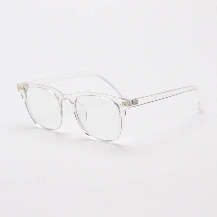 CCspace Unisex Full Rim Big Square Tr 90 Titanium Eyeglasses 55804 Full Rim CCspace Clear China