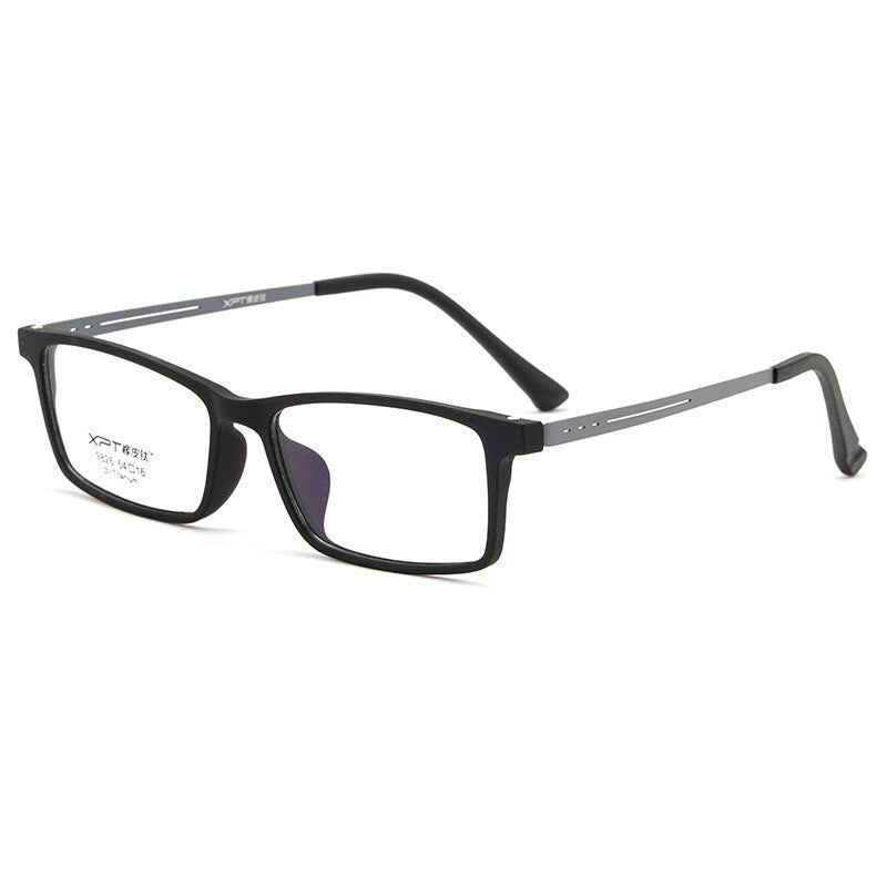 Zirosat Unisex Full Rim Square Tr 90 Titanium Eyeglasses 9826 Full Rim Zirosat black grey