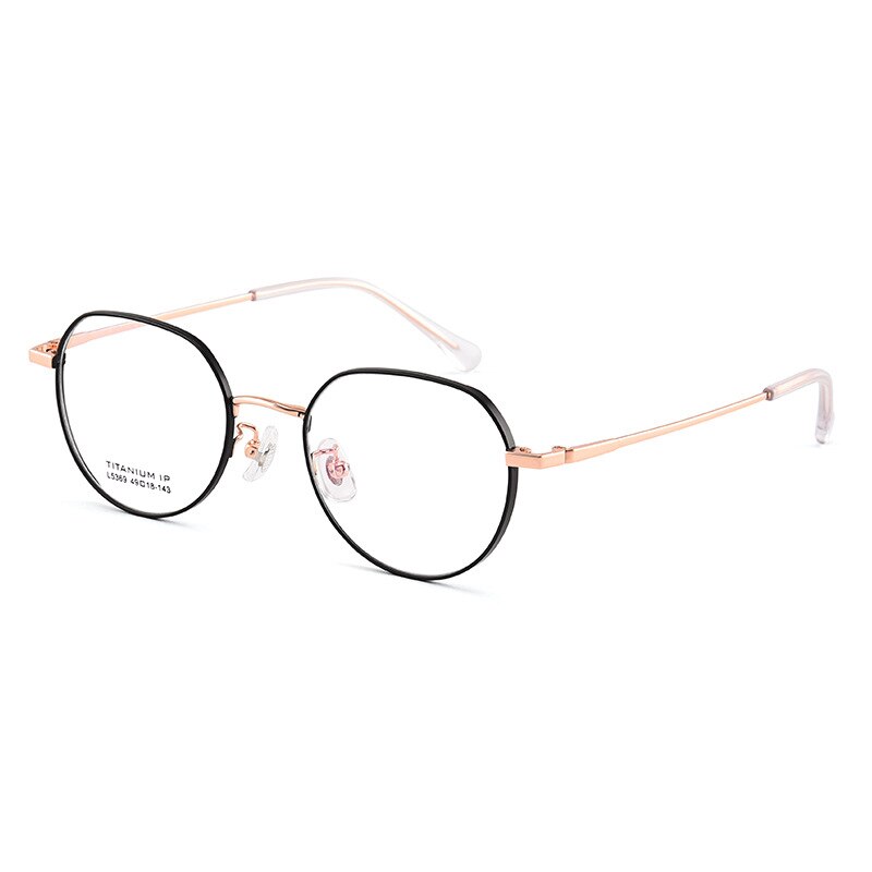 Bclear Unisex Full Rim Polygon Square Titanium Eyeglasses Lb5369 Full Rim Bclear