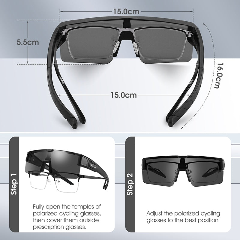 West Biking Unisex Semi Rim Fit Over Myopic Polarized Sunglasses Yp0703144-146 Sunglasses West Biking