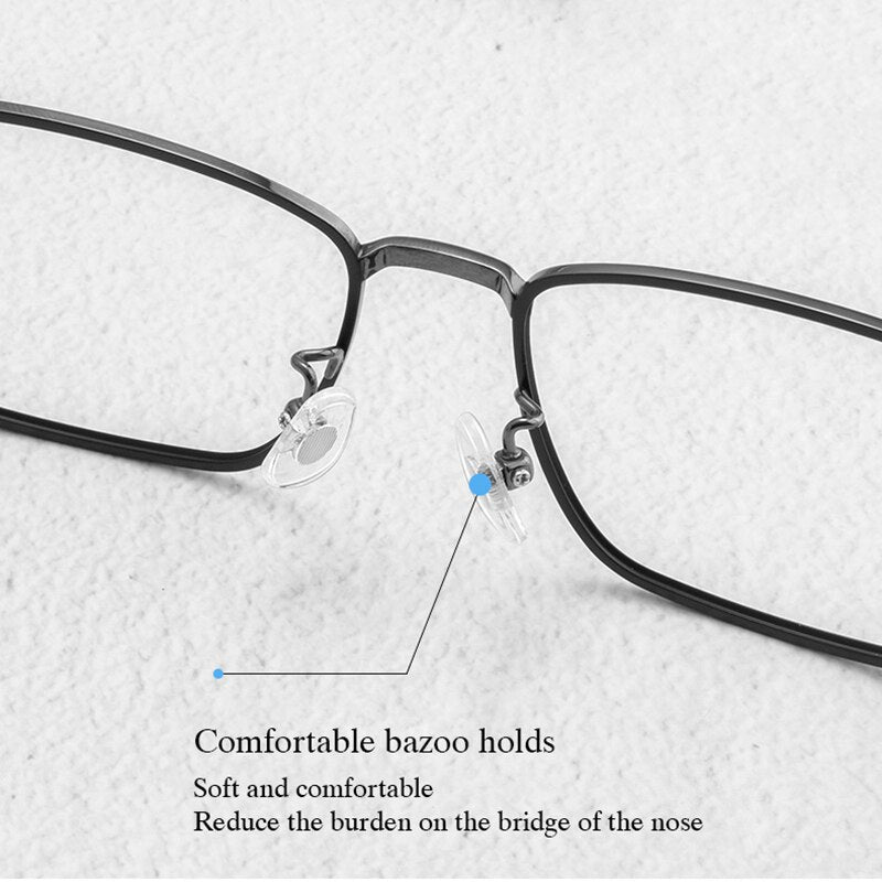 Hotochki Unisex Full Rim Square Titanium Frame Eyeglasses L1831 Full Rim Hotochki