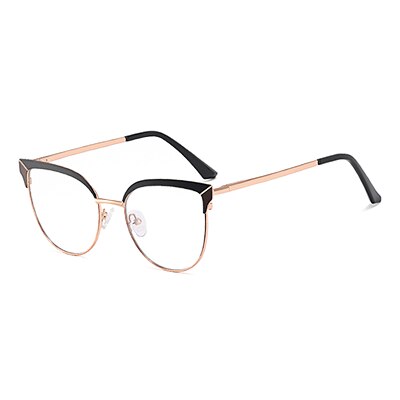 Ralferty Women's Full Rim Oval Cat Eye Acetate Alloy Eyeglasses F91226 Full Rim Ralferty C1 Black China