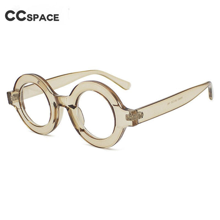 CCspace Unisex Full Rim Round Acetate Eyeglasses 55513 Full Rim CCspace