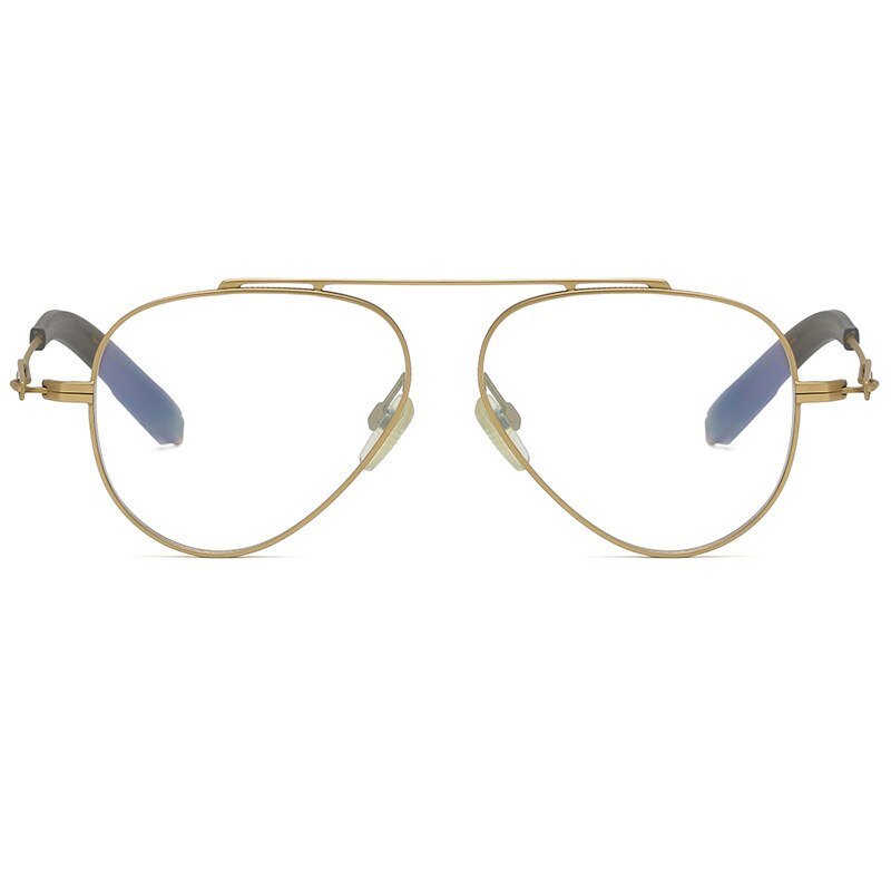 Yimaruili Unisex Full Rim Square Titanium Eyeglasses DLX102 Full Rim Yimaruili Eyeglasses