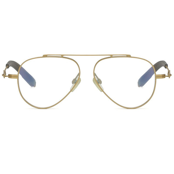 Yimaruili Unisex Full Rim Square Titanium Eyeglasses DLX102 Full Rim Yimaruili Eyeglasses