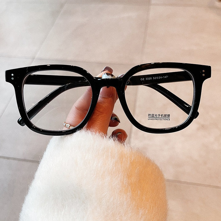 Cubojue Unisex Full Rim Square Oversized Tr 90 Titanium 152mm Myopic Reading Glasses Oz3320 Reading Glasses Cubojue