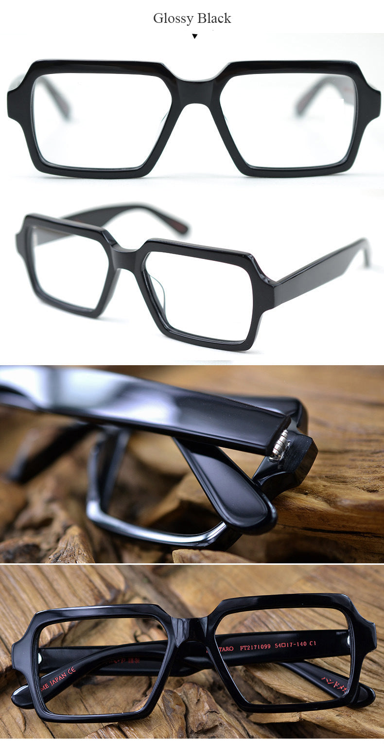 Hdcrafter Men's Full Rim Oversized Square Acetate Frame Eyeglasses Ft2171099 Full Rim Hdcrafter Eyeglasses