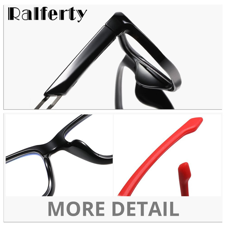 Ralferty Unisex Full Rim Rectangle Tr 90 Acetate Sport Eyeglasses B18190 Full Rim Ralferty