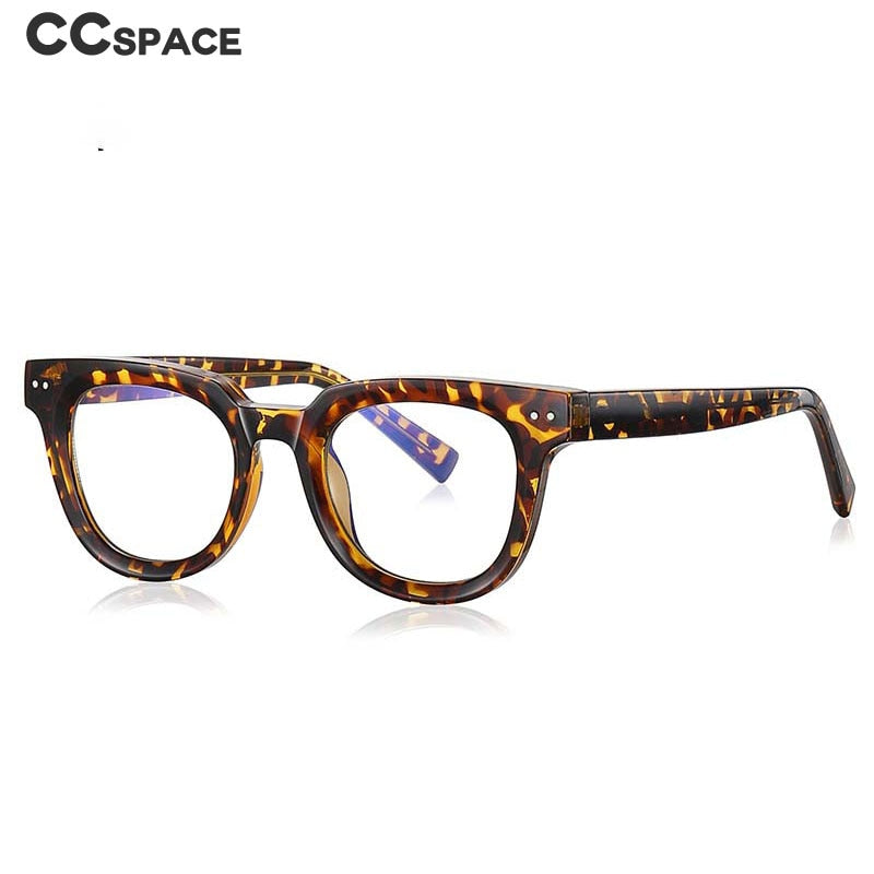 CCSpace Unisex Full Rim Square Tr 90 Titanium Frame Eyeglasses 54560 Full Rim CCspace