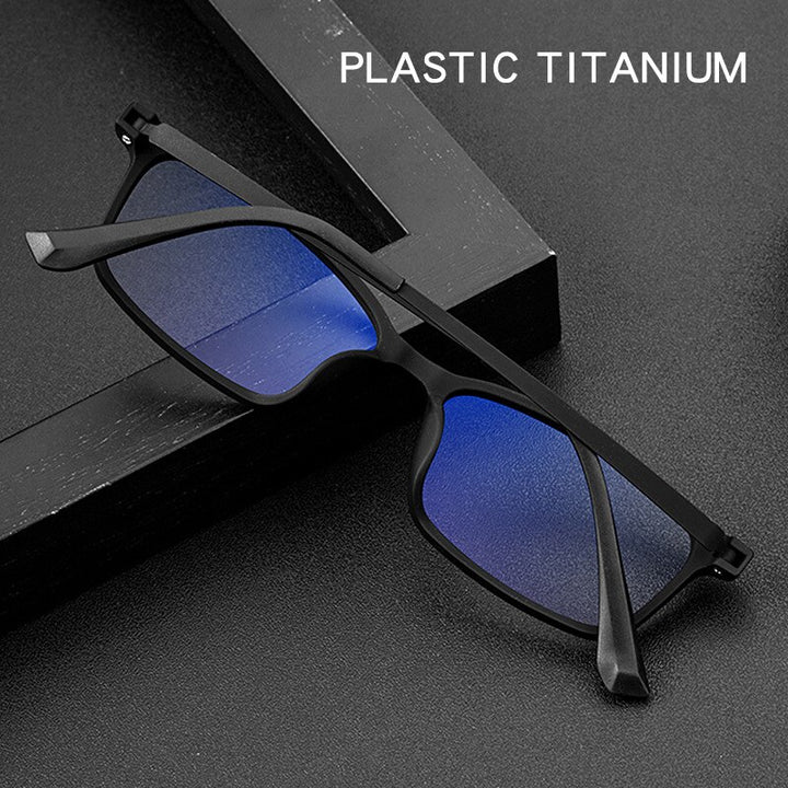 Yimaruili Unisex Full Rim Small Rectangle Square Tr 90 Titanium Eyeglasses 3085 Full Rim Yimaruili Eyeglasses