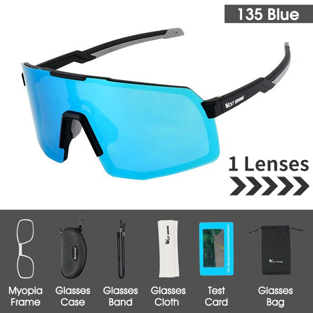 West Biking Unisex Semi Rim Tr 90 Polarized Sport Sunglasses YP0703138 Sunglasses West Biking