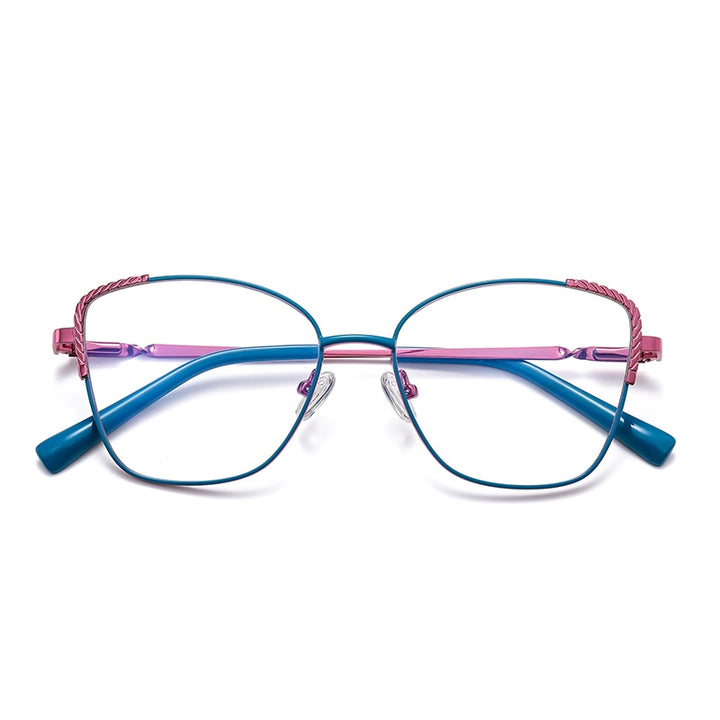 Gmei Women's Full Rim Alloy Polygonal Cat Eye Frame Eyeglasses Full Rim Gmei Optical C6