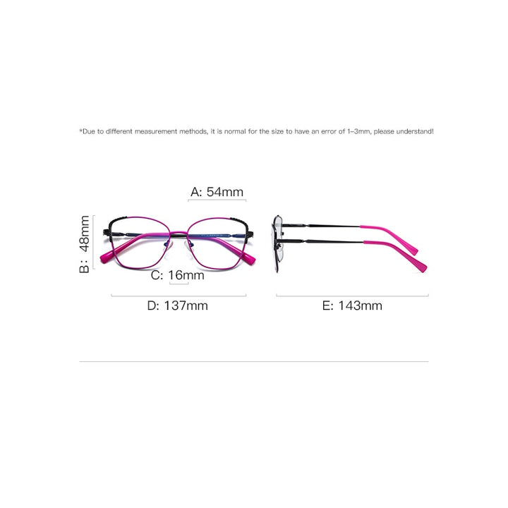 Gmei Women's Full Rim Alloy Polygonal Cat Eye Frame Eyeglasses Full Rim Gmei Optical