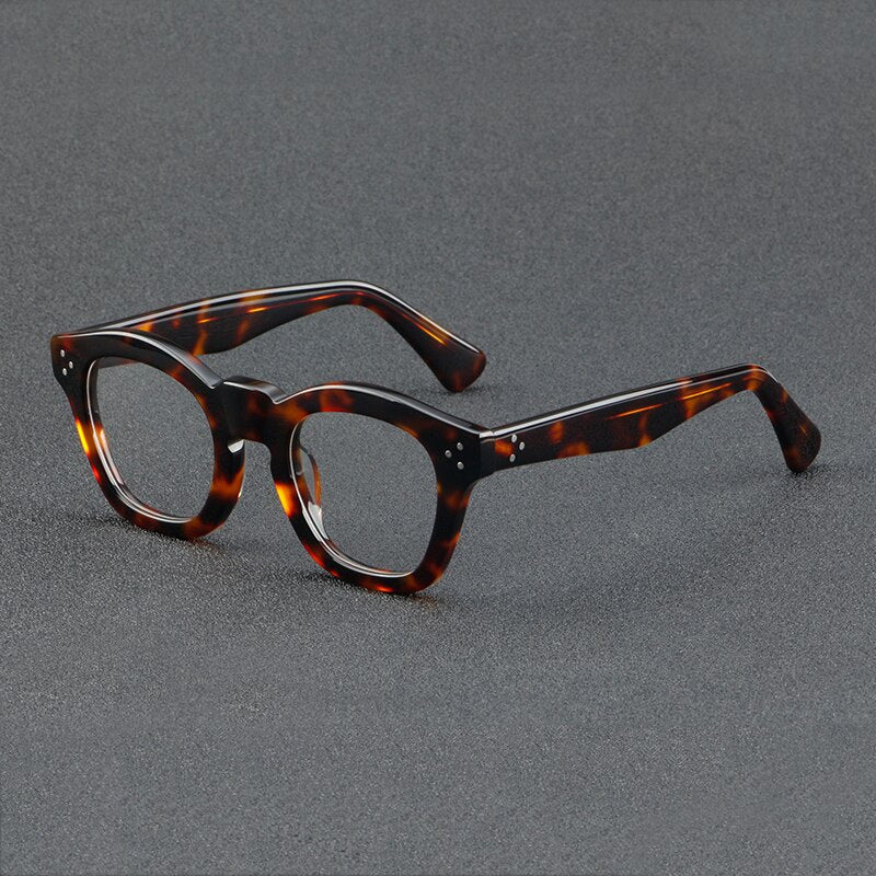 Gatenac Unisex Full Rim Square Acetate Eyeglasses Gxyj931 Full Rim Gatenac Tortoiseshell