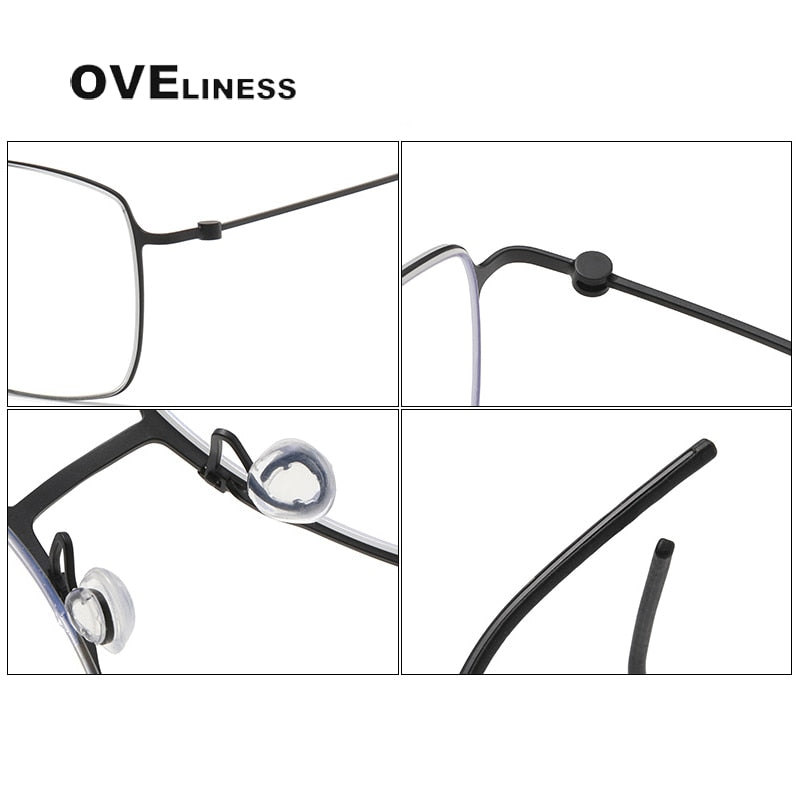 Oveliness Unisex Full Rim Square Titanium Eyeglasses 5508 Full Rim Oveliness