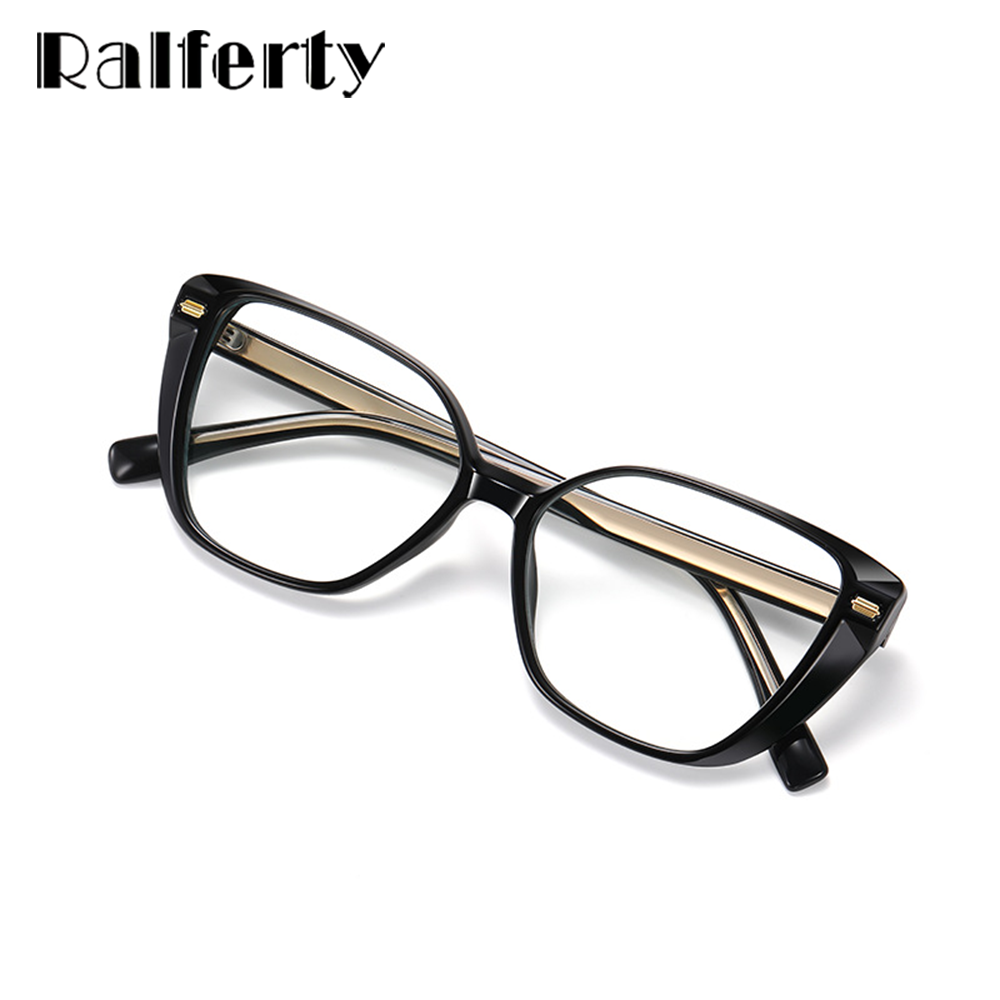 Ralferty Women's Full Rim Square Cat Eye Tr 90 Acetate Eyeglasses D908 Full Rim Ralferty   